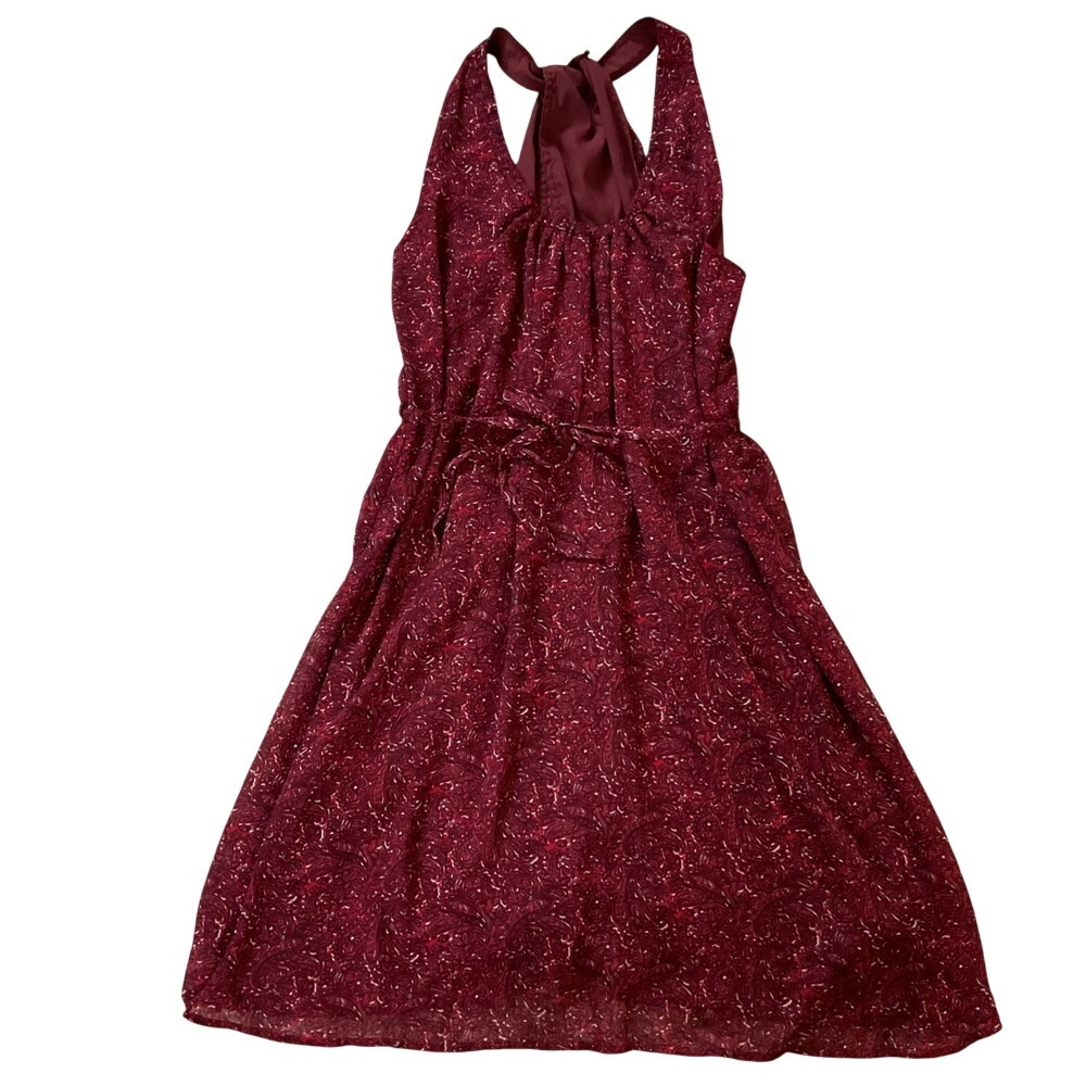 Converse One Star Burgundy Paisley Halter Dress Size XL